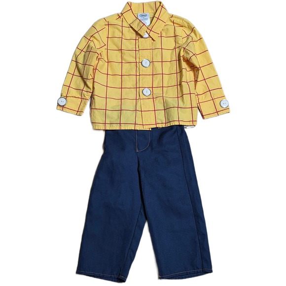 Disney Collection Woody Costume Outfit Boy's Size 2 Yellow Shirt & Blue Pants - Picture 15 of 15